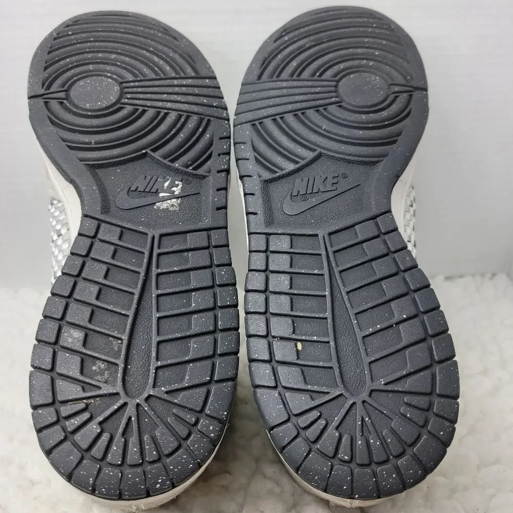 Vtg Nike Dunk Mens Size 10High Top Premium Suede Woven Grey Silver 317891-007